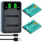 Uwayor NP-BN1 Lot de 2 batteries et chargeur USB LCD pour Sony Cyber-Shot DSC-W800, DSC-WX220, DSC-W830, DSC-W810, Sony DSC-QX30, DSC-QX100, DSC-QX10