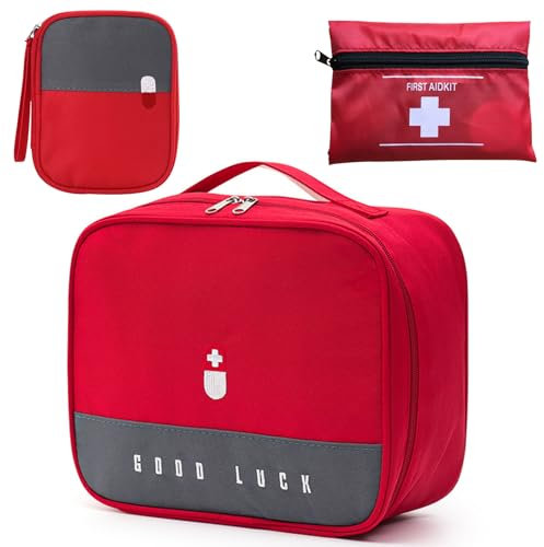 JSTHHTT 3PCS Kit Di Pronto Soccorso Portatile, Borsa Impermeabile, Borsa Porta Medicine Da Viaggio, Alta Capacità, Kit Medico Vuota Per Casa, La Scuola, Campeggio, Ufficio, Esterni