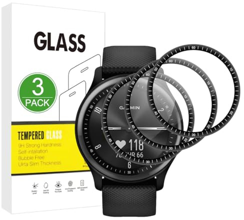 X-Dision Compatibile con Garmin Vivomove Sport Pellicola Protettiva,3 Pezzi [Copertura Completa 3D] Pellicola Protettiva in TPU Flessibile HD Senza Bolle [Non in Vetro],Anti-Olio/Anti-graffio