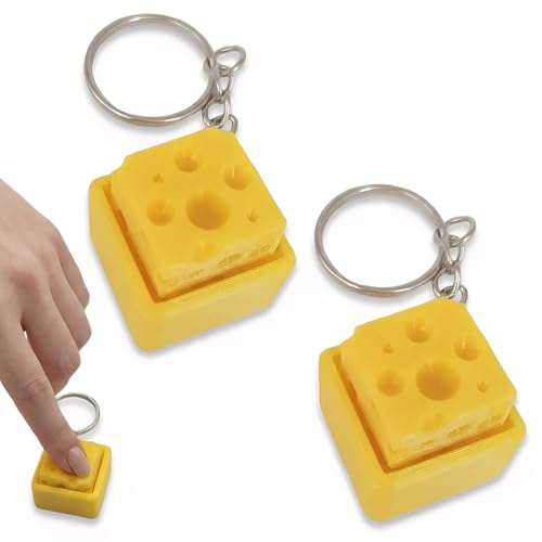 THQAE Touche De Clavier Anti Stress, Porte-clés avec Bouton de décompression, Cadeau pour Adulte pour soulager Le Stress, Passer Le Temps