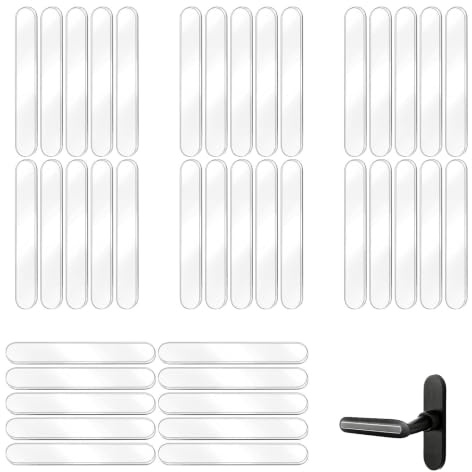 YTAXYZWR Paracolpi Trasparenti autoadesivi 40 Pezzi ammortizzatori mobili 63x10x2mm in Silicone Protezione Ante Armadio Vetro Legno Antiurto per mobili
