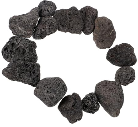 INOOMP Schwarze Poröse Lavasteine 2-4cm für Aquarium Gartendekoration Natürlicher Vulkankies im 150g Sack Vielseitig für Feuerstellen Vasen und Wasserfiltration