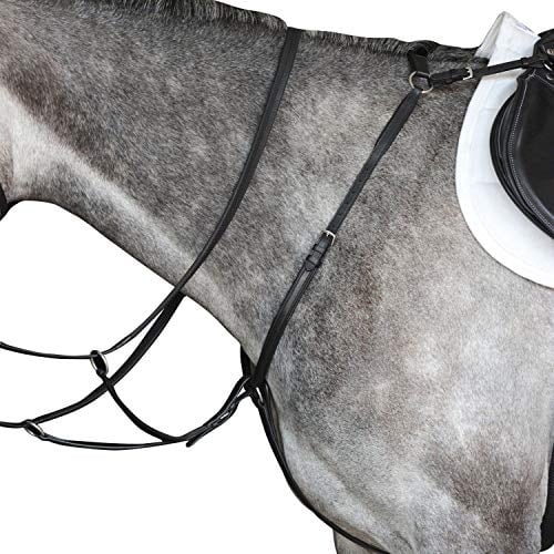 Collegiate Hunter Breast Plate IV, Black, Warmblood
