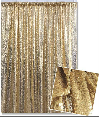 Kate Sequin Toile De Fond Tissu Rideau Glitter Paillettes d'or Décoration Graduation De Mariage De Noce Prom 4x7ft /1,25x2,2m