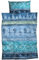 LIVING DREAMS Bettwäsche Indi Baumwolle blau 135x200 cm orientalische Ornamente Bordüren Bettwäsche-Set modernes Landhaus Italienischer Flair so hip