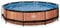 EXIT Toys Wood Pool - ø360x76cm - Piscina de Marco Redondo Grande con Bomba de Filtro de Cartucho - Fácil Acceso - Adecuada para Niños Pequeños - Marco Robusto - Diseño Único - Marrón