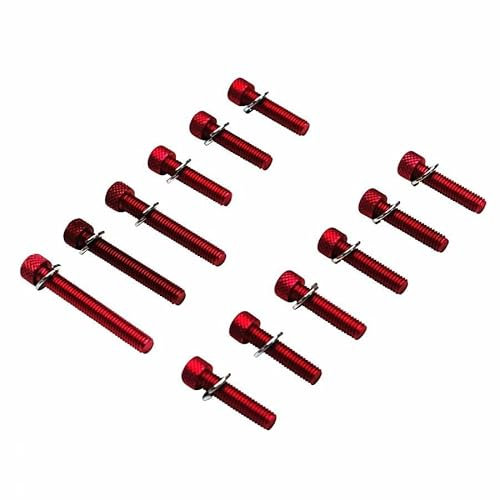 Replay Viti per carter in alluminio, per MBK 50 Booster/Yamaha 50 BW’s, colore rosso, 6x25-40-45 (kit da 12)