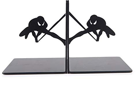 Se termine Livre, Spiderman Heavy Duty métal Bookends décoratifs Livre Intercalaires Livres Organisateur Accueil Fournitures de Bureau école Cadeau (Size : 12x14cm)