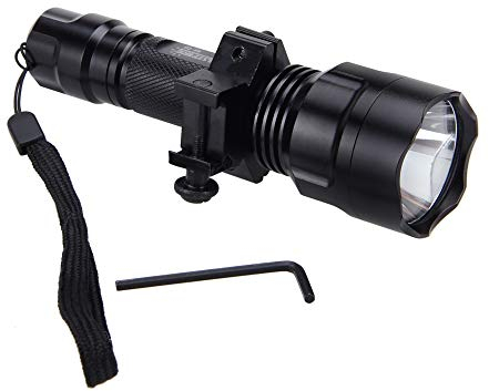 Linterna BAJIE 850Nm luz roja de visión Nocturna Linterna led infrarroja IR Linterna Exterior + 2 Soportes de Montaje