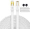 Cat 8 Ethernet Cable 50 ft High Speed Flat Internet Network RJ45 Cable Shielded 2000Mhz 40Gbps LAN Patch Cables Cords for
