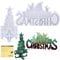 2pcs Merry Christmas Silicone Jewelry Casting Mold Christmas Tree Resin Mould with Gold Foil Paper for Xmas Tree Ornament Making DIY Craft