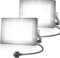 Linke LED Floodlights 60W with Plug, 5200LM Super Bright Work Light, IP66 Waterproof 6500K Daylight White Flood Light Mains Powered for Outdoor Garden, Porch, Courtyard, Garage & Warehouse, 2 Pack