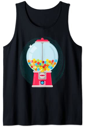 Gumball Machine Candy Dispenser Sweets Lover Candy Tank Top