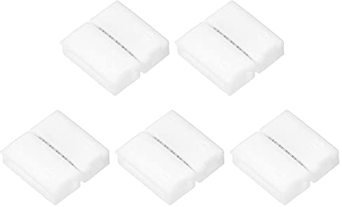sourcing map 6 Pin 12mm 5050 LED Strip Light Lötfreier Gapless Connector Weiß 5 Stück