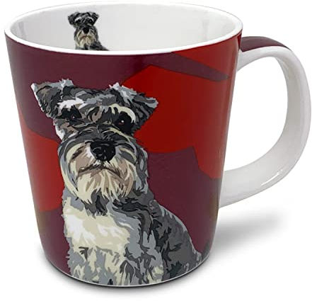 Leslie Gerry Schnauzer Mug in Gift Box Fine Bone China - Coffee Tea Cup