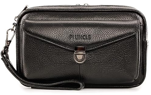 varbeder Herren-Clutch aus Leder mit Kreditkartenfächern