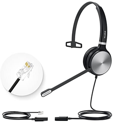 Yealink Casque avec micro RJ9 pour Voip Phone YHS36 Mono