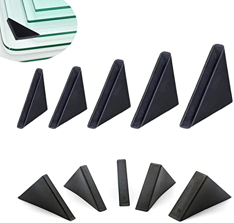 YouU Eckenschutz, 4 mm/5 mm/6 mm/8 mm/10 mm, 3-eckig, Glas-Eckenschutz, Kissen zum Schutz der Kante von Spiegel/Glas/Blech, 50 Stück