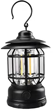 Fiorky Lampe de poche d'extérieur 300 lumens multifonction puissante lampe de travail anti-chocs lanternes vintage à suspendre pour intérieur et extérieur