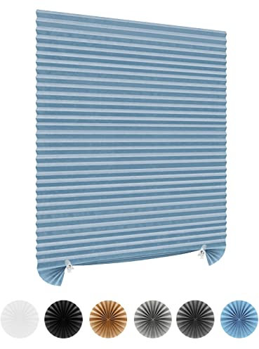 No Drill Blinds - Non-woven Fabric, Easy Fit, Self Adhesive, Temporary Shades for Windows, Patio Doors, Kitchen, Bathroom, Bedroom
