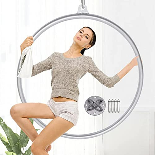 Aerial Hoop Ring Großer Luftreifen für Kinder Erwachsene, Professionelles Metall-Lyra-Hoop-Ausrüstungs-Yoga-Ring-Set, Luftring für Akrobatik Fitness Tanz Gewichtsverlust ( Size : Diameter-80cm(31 1/2
