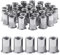 Gueenky 30 Pezzi Dadi Rivetti Filettati in Acciaio Inox, M10 Dadi Filettati a Testa Piatta Assortimento M10 Inserti Filettati Mobili in Legno (15 mm x 20 mm)