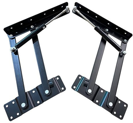 1 Pair Coffee Table Spring Hinge, 80N Lift Up Top Coffee Table Mechanism Folding Coffee Table Lift Frame Fitting Table Hinge Hydraulic Lift Hinge Standing Durable Pneumatic Gas Spring Lift Support