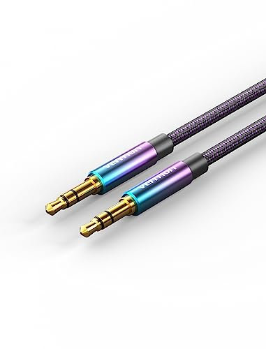 VENTION Cavo Aux da Jack 3,5 mm a Jack 3,5 mm Cavo Audio Stereo 0,5 m Cavo per Cuffie in Nylon Intrecciato per Auto, PC, Altoparlanti, Lettori MP3, Tablet, Telefoni Cellulari, Cuffie, Impianti Stereo