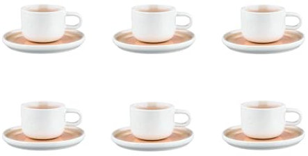 Bjorn Tasse 20cl et soucoupe Ø15cm OXYGEN - 12 pièces - Rose poudre