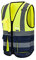 AYKRM 21 colour yellow navy high viz hi vis Zipper Front High Visibility vest Hi Vis Executive jacket Vest Waistcoat with Phone & ID Pockets