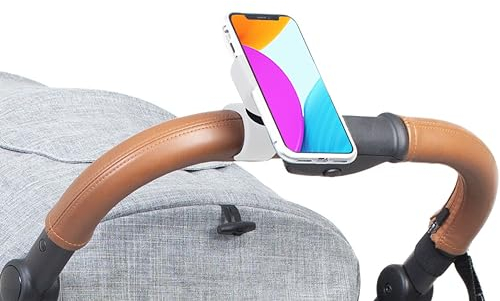 Turnaroundtech Soporte movil para Carrito Bebe valido para Smartphones de hasta 7.5 de Pantalla Soporte movil Carro Bebe Soporte móvil Carro Bebe Soporte movil para Carrito Bebe Blanco