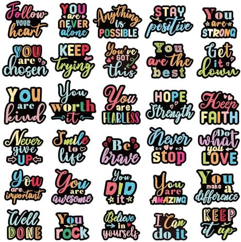 Copkim 30 Pcs Motivational Refrigerator Magnets with Inspirational Sayings Funny Inspirational Magnets for Locker Fridge Encouragement Gifts