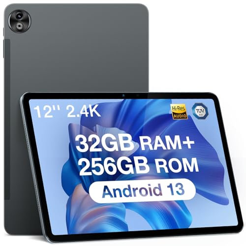 DOOGEE T20 Ultra Tablet Android 13, 12 Pulgadas, 32 GB + 256 GB (TF 2TB) Helio G99 Octa-Core Tablet Táctil, 10800mAh, Pantalla 2.4K, 16MP+8MP, 4G LTE /5G WiFi Tablet Gaming, GMS/GPS/Widevine L1