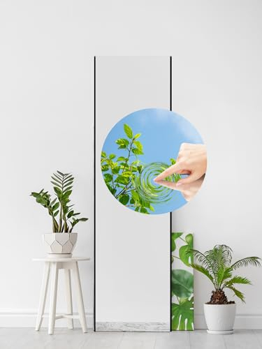 brisafe Bruchsicherer Wandspiegel groß schwarz 35 x 140 cm | Ganzkörperspiegel modern zum Aufhängen an Tür oder Wand im Schlafzimmer, Diele, Wohnzimmer & Bad