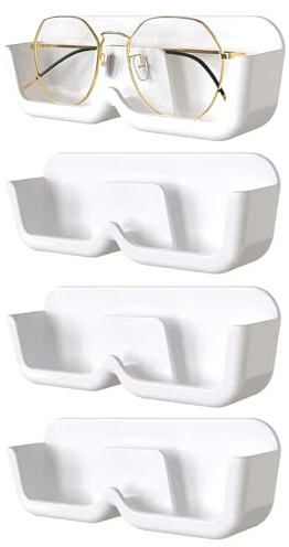 Reccisokz 4 Stück Brillenhalter Brillen aufbewahrungsbox Wand Brillenaufbewahrung, Brillenablage Sonnenbrillen Aufbewahrung Organizer Wandmontage zum Aufhängen Brille Sonnenbrillen Brillenhalter