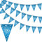 Jwssor Wimpelkette zum Vatertag, 10 m, 20 Flaggen, beste Papa-Dekoration, Banner, Vatertag, wasserdichte Wimpelkette
