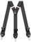Kohentact Hosenträger Herren mit Clip- und Knopfbefestigung, inklusive 6 Knöpfe, 3,5 cm Breite Y-Form für Körpergrößen bis 200 cm Suspenders for Men 1 (Fischgrätmuster in Marineblau und Braun)