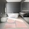 TT Home Badezimmer Teppich Hochflor Badematte Modern Weich In Versch. Farben u. Größen, Größe:60x100 cm, Farbe:Pink
