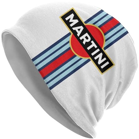 KVHSVEGO Compatible with Martini Racing Beanie für Männer und Frauen, Slouchy Beanie-Mützen, Winter-Strickmützen, weiche Totenkopf-Mütze
