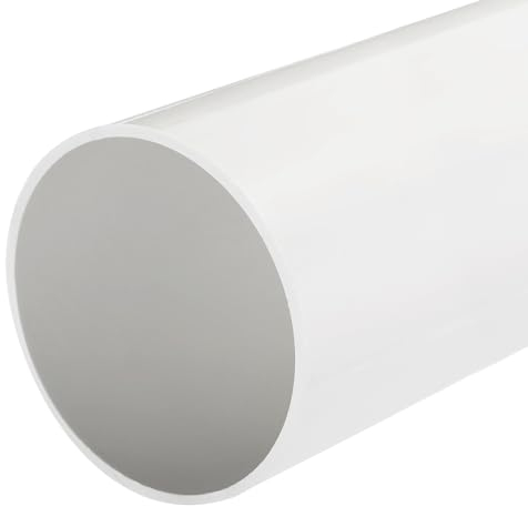 QUARKZMAN PVC Rohr, Durchmesser 131.4mm Länge 0.33m Rund Kunststoffrohr für Garten, Aquarium, Wasserleitung, Kabelkanal, lüftungsrohr (Weiß)