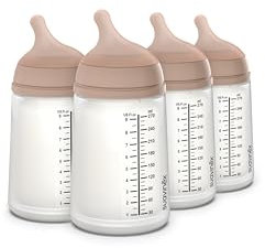Suavinex, Pack 4 Biberons Anti-Colique Zero Zero 270 ml avec Tétine à Débit Moyen (M) en Silicone, Bébés +3 Mois, Lait Maternel, Poudre et Liquides Densité Moyenne, Compatible Allaitement, Medium