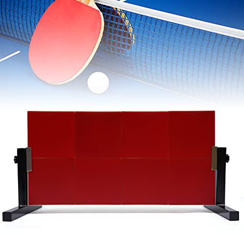 Tischtennisplatte Returnbrett, Tischtennis Rückprallbrett mit 8 Gummis, 66 × 33cm Ping Pong Rebounder Tischtennis, Tischtennisplatte Outdoor Klappbar für Hause, Fitnessstudio, Schule