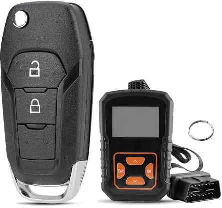 Easy DIY 2 Buttons Flip Remote Key Fob Replacement OBD Kit for Ford Ranger Escort Fusion mondeo F150 Keyless Entry Remote Fob ID49 chip
