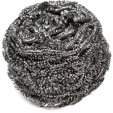 50 Stück Hygoclean Topfreiniger Edelstahl, silber, B: 8cm, H: 7cm, Topfreiniger Metall, Topfkratzer, Stahlschwamm