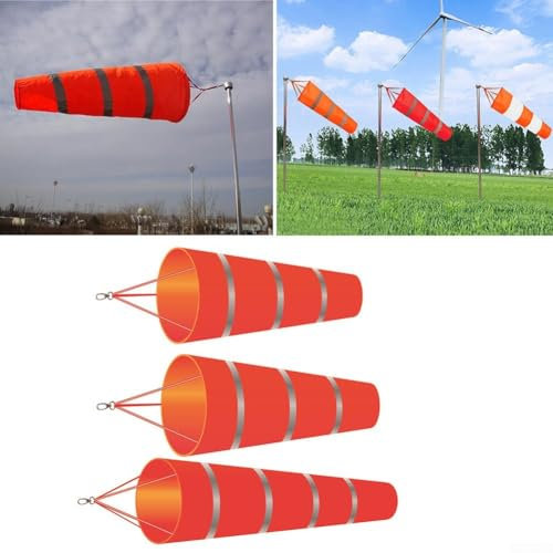 Windsack für den Außenbereich, aus RipStop Polyester zur genauen Messung der Windrichtung (60 cm)