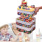 3 Ebenen Transparente Sortierbox für Lego,Sortierboxen Spielzeug Bausteine Aufbewahrung mit Fächern,Classic Große bausteine Box für Lego,Plastik Stapelbar Box mit Griff(Gelb)