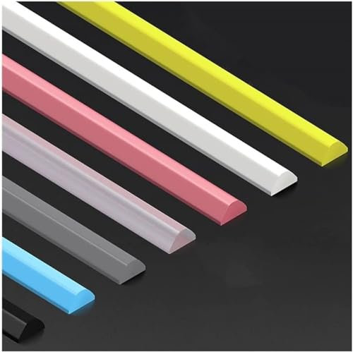 MYUYEE Tira de Sellado para Plato de Ducha umbral de Ducha sin Marco Protector de Salpicaduras de Silicona para Fregadero de Cocina,Rosa-200cm