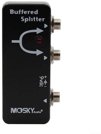 DAZZLEEX Buffered Splitter Gitarrenpedal, Konservieren Sie Ton mit klarem Signal, Dual-Ausgang für Tuner & Verstärker, langer Kabelantrieb, robustes Design für Live-Performance