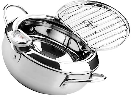 HOMOBABE 1pieza Freidora De Inducción con y Tapa Controlable para Cocina De Gas Inducción y Eléctrica para Freír Casa