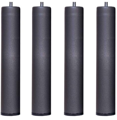 Miroytengo Lot de 4 pieds de 40 cm pour sommier ou base tapissée cylindrique. Dimensions spéciales en métal
